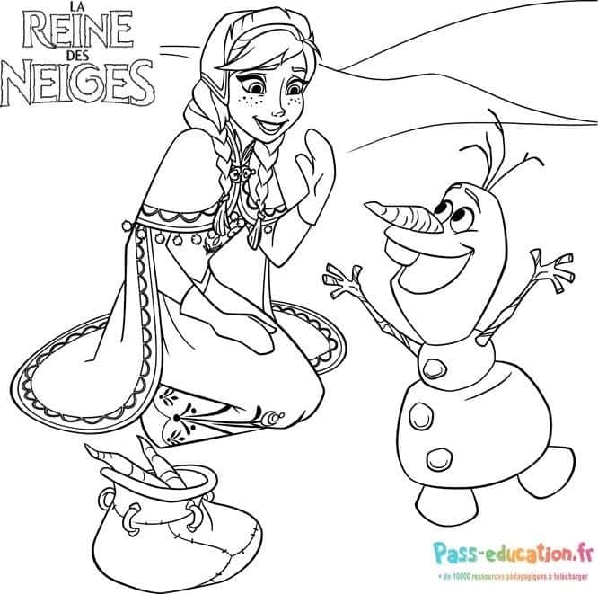 Reine des neiges et Olaf