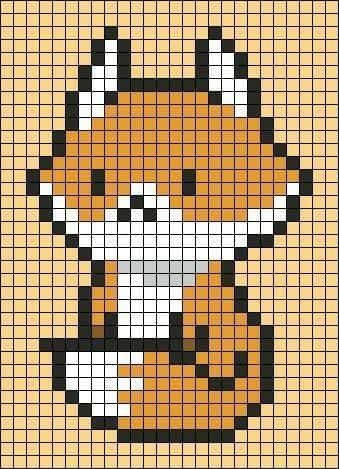 Renard pixelisé