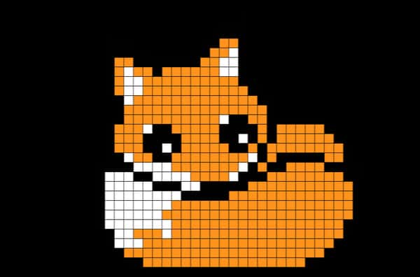 Renard pixelisé