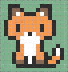 Renard pixelisé