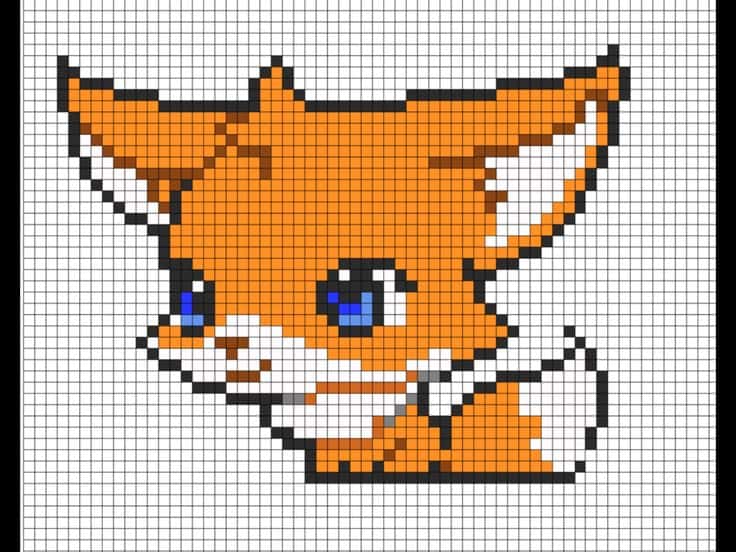 Renard pixelisé