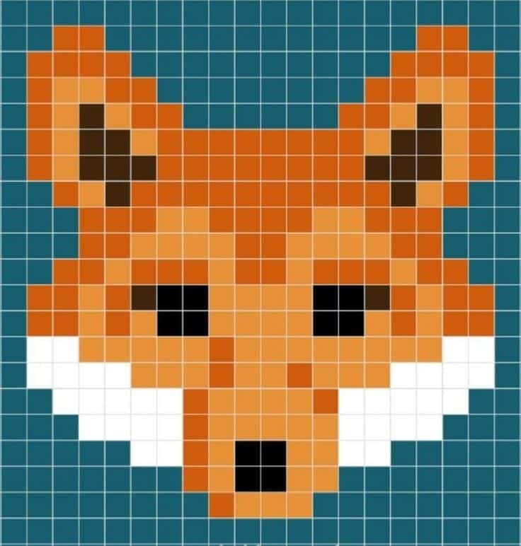 Renard pixelisé