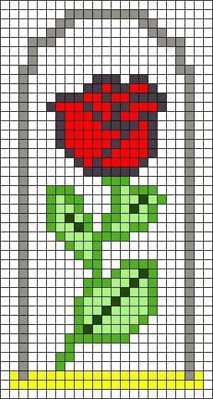 Rose pixelisée