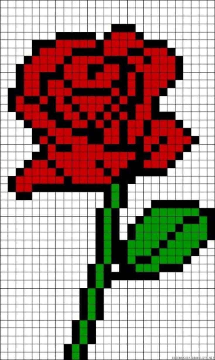 Rose pixelisée