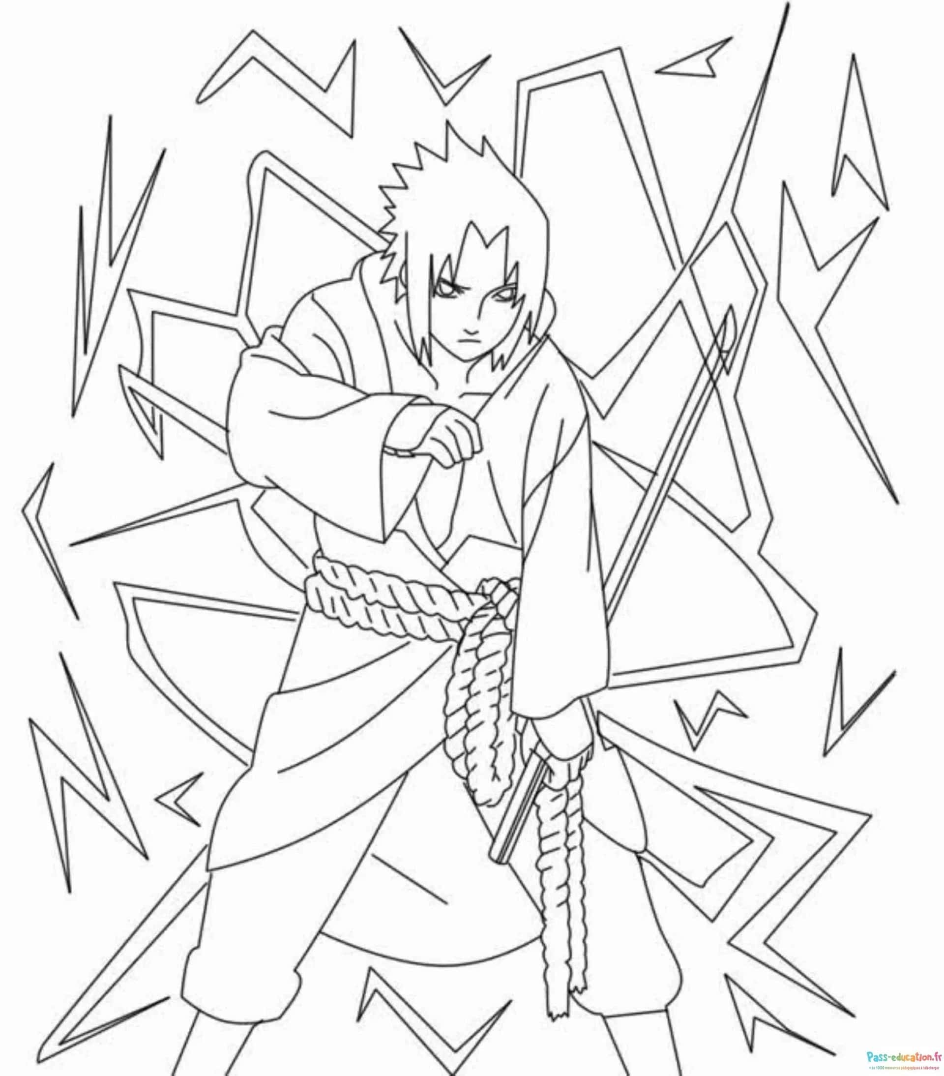 Sasuke prêt au combat