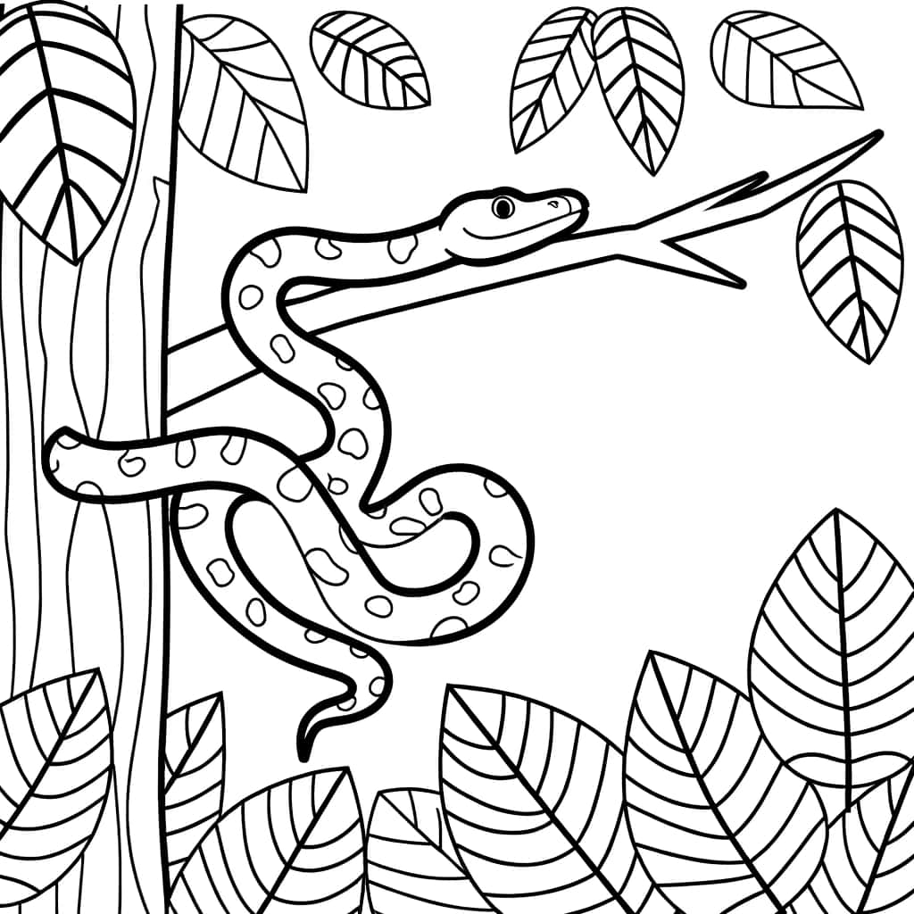 Serpent dans la jungle