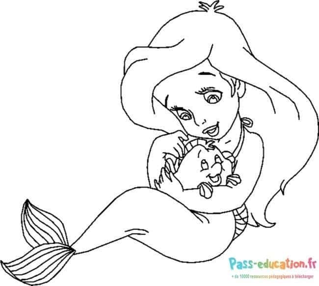 Sirène et poisson