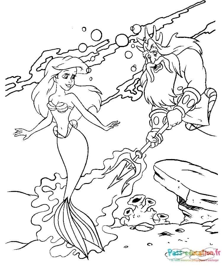 Sirène et roi Triton