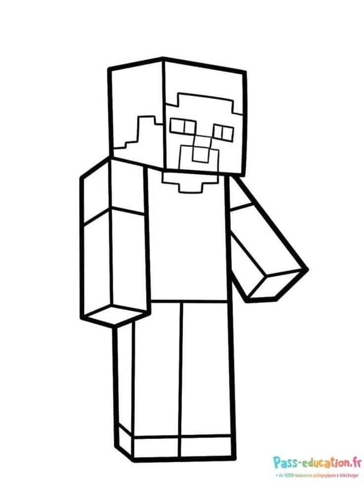 Steve de Minecraft gratuit à imprimer