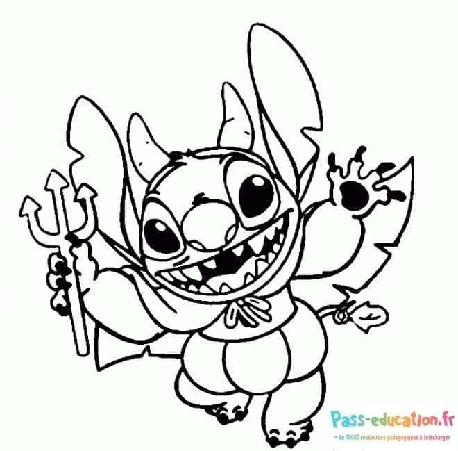 Stitch déguisé en diable