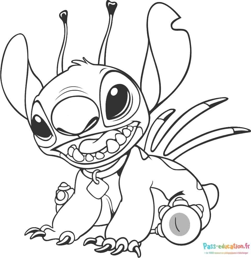 Stitch souriant