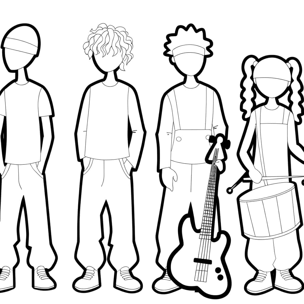 Groupe musical dessiné