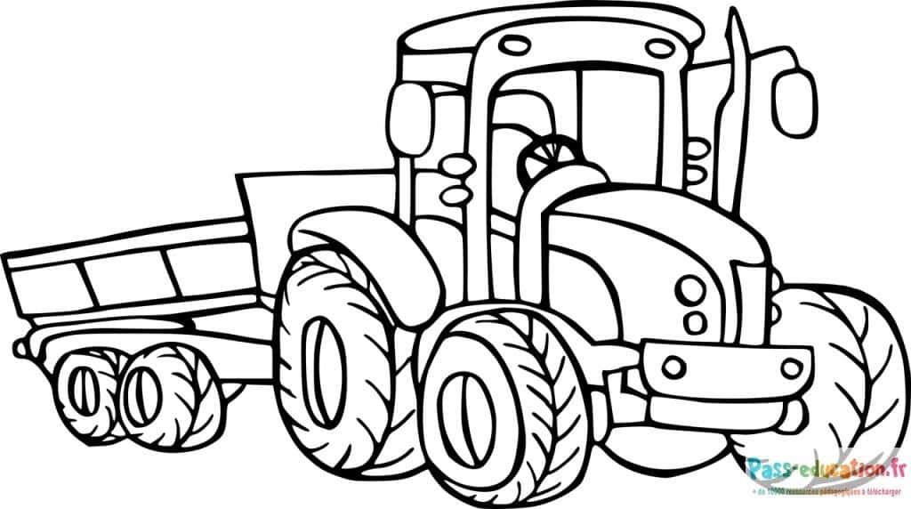 Tracteur avec remorque