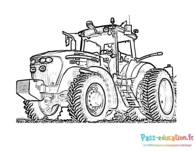 Tracteur à colorier