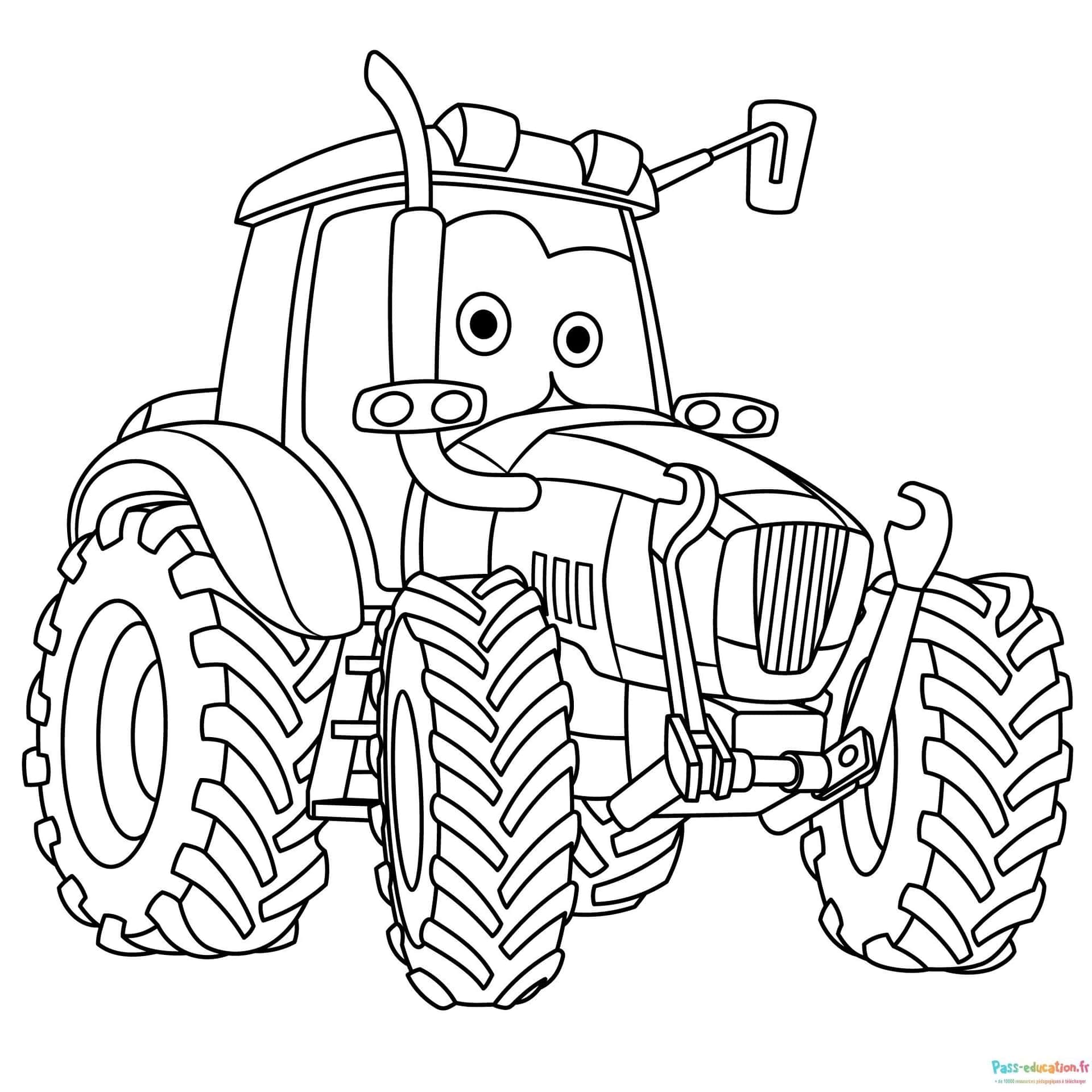 Tracteur souriant