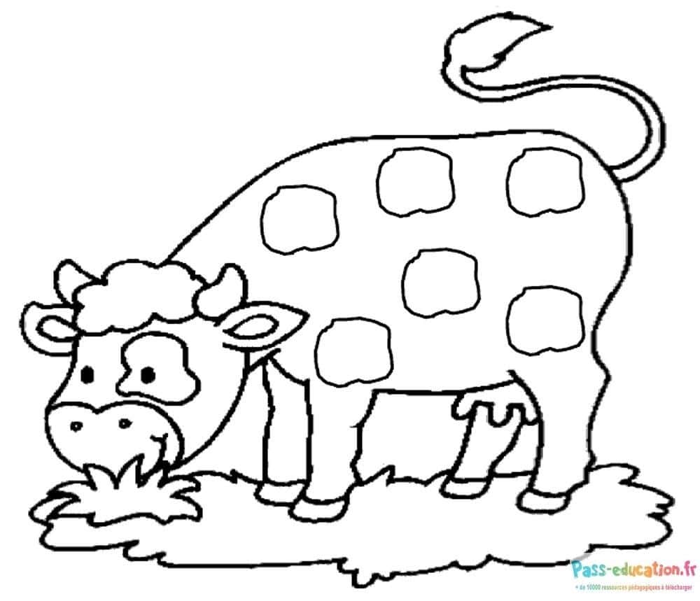 Vache à colorier