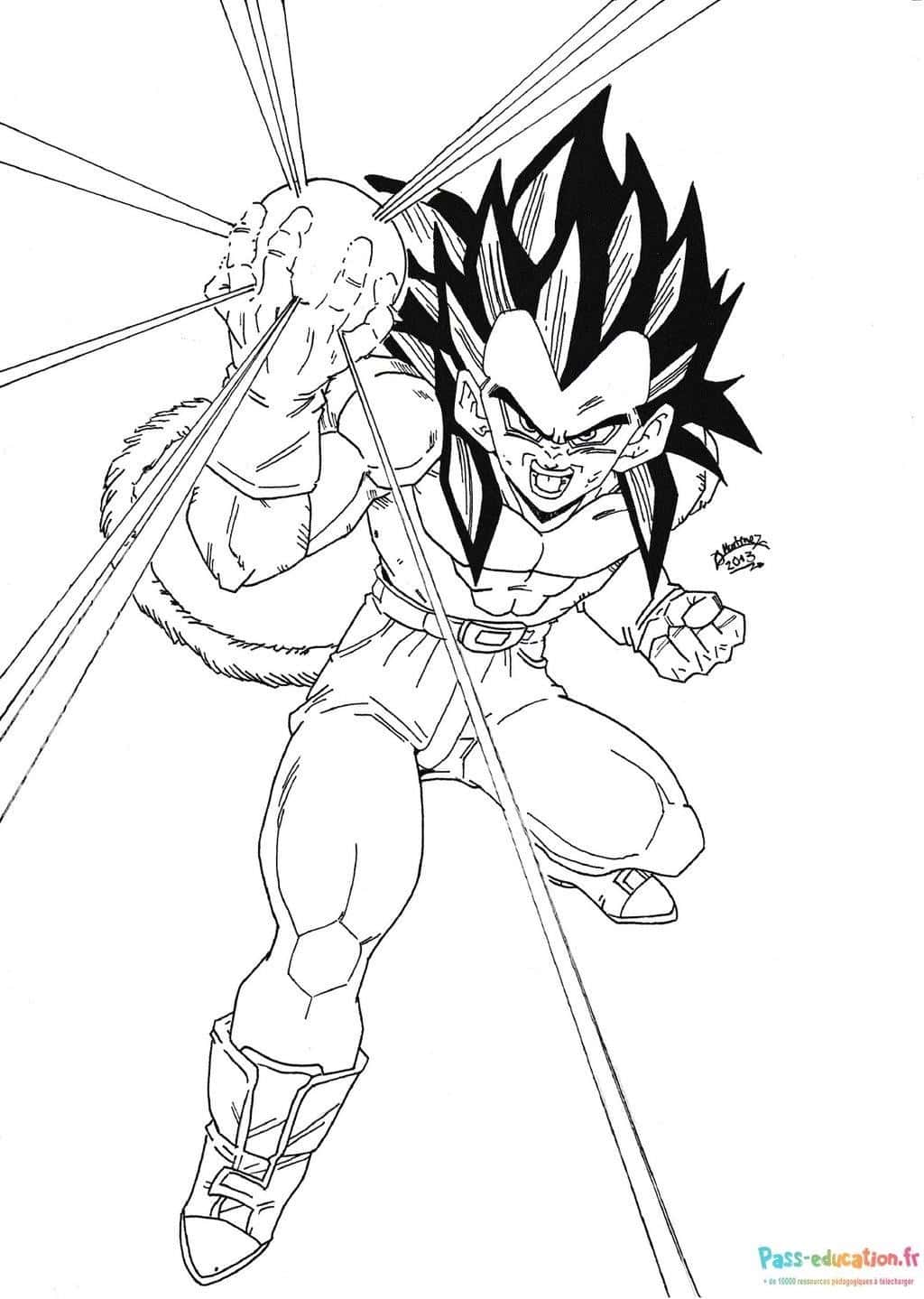 Vegeta en action