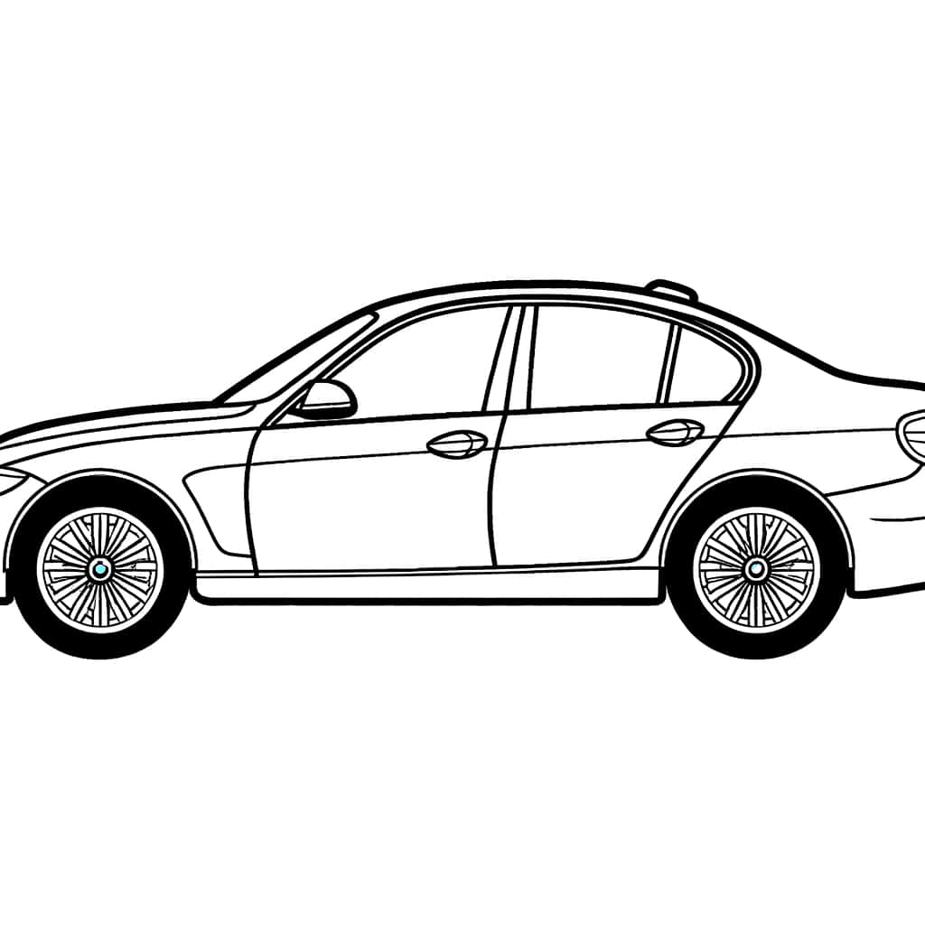 Voiture Bmw pour coloriage gratuit à imprimer