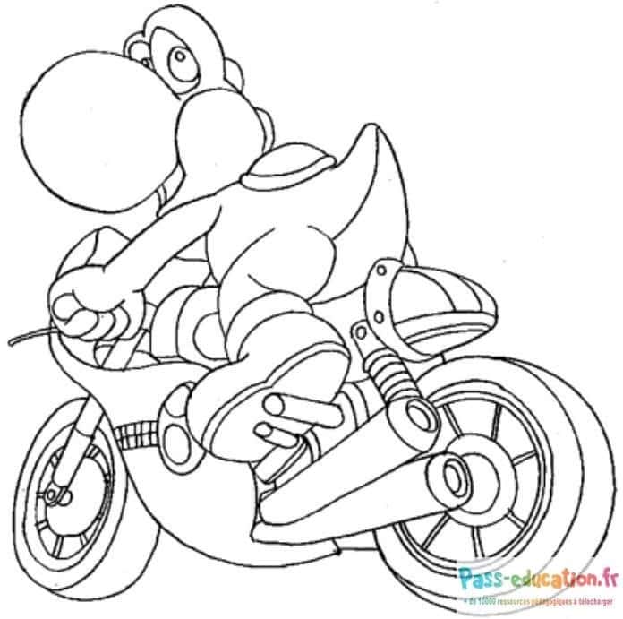 Yoshi en moto